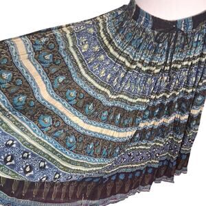 Traditional Bohemian Maxi Skirt Lightweight Patterned Her Style 100% Cotton